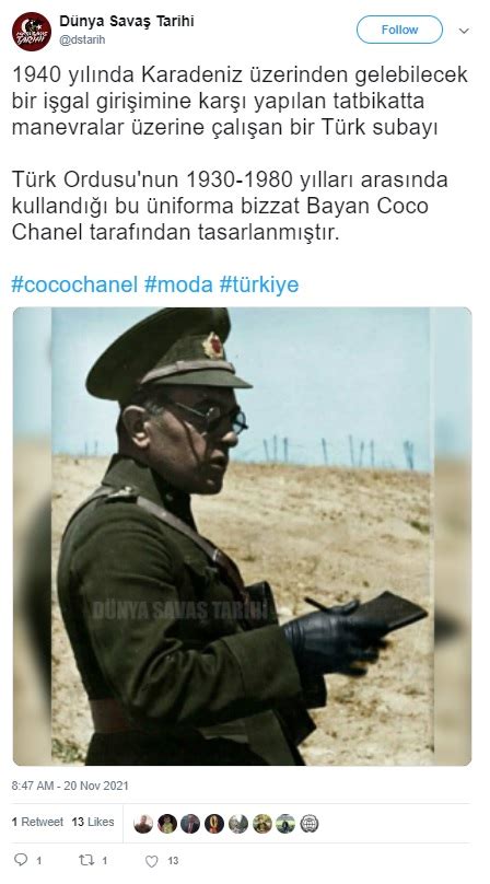 Coco Chanel’in Türk Ordusu İçin Üniforma Tasarladığı İddiası